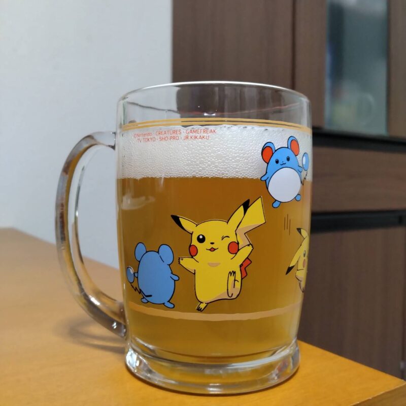 グラスに注いだ遊心ビール新潟コシヒカリビール(その1)