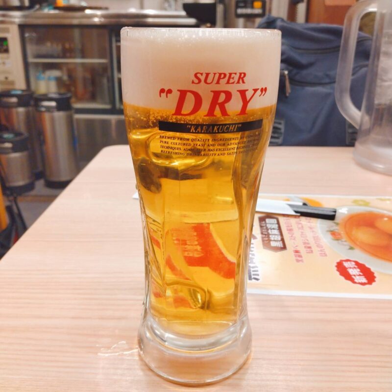 餃子の王将のグラスビール