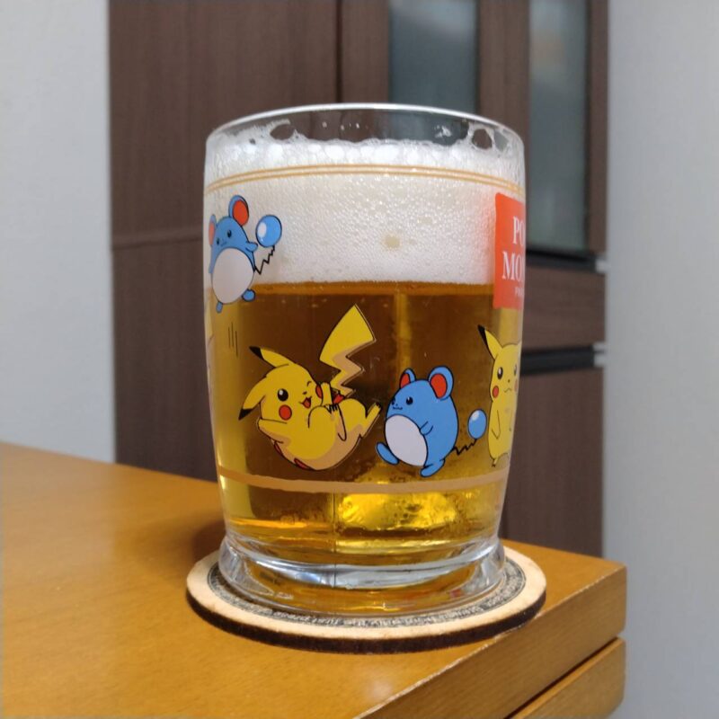 グラスに注いだノンアルコールビールBavaria 0.0%ババリア(その2)