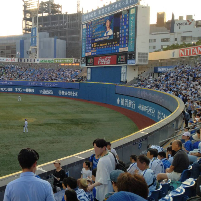 横浜スタジアムのオーロラビジョン