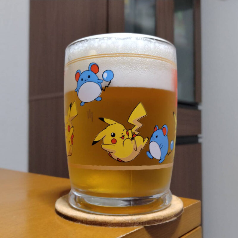 グラスに注いだ伊勢角麦酒イトーヨーカドー限定CRAFT DAYS ISEKADO limited New Zealand IPA(その2)