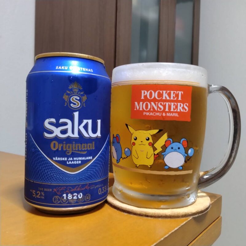 sakuビールsaku Originalビールとグラスに注いだsakuビールsaku Originalビール