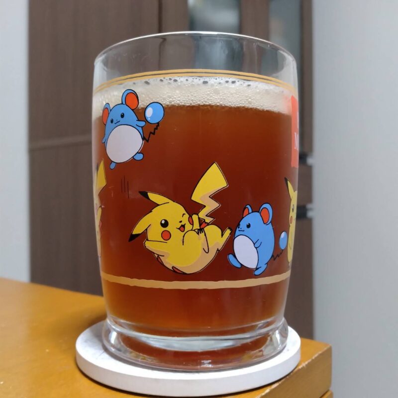 グラスに注いだヘリオス酒造イトーヨーカドー限定CRAFT DAYS HELIOS limited American Amber Lager(その2)