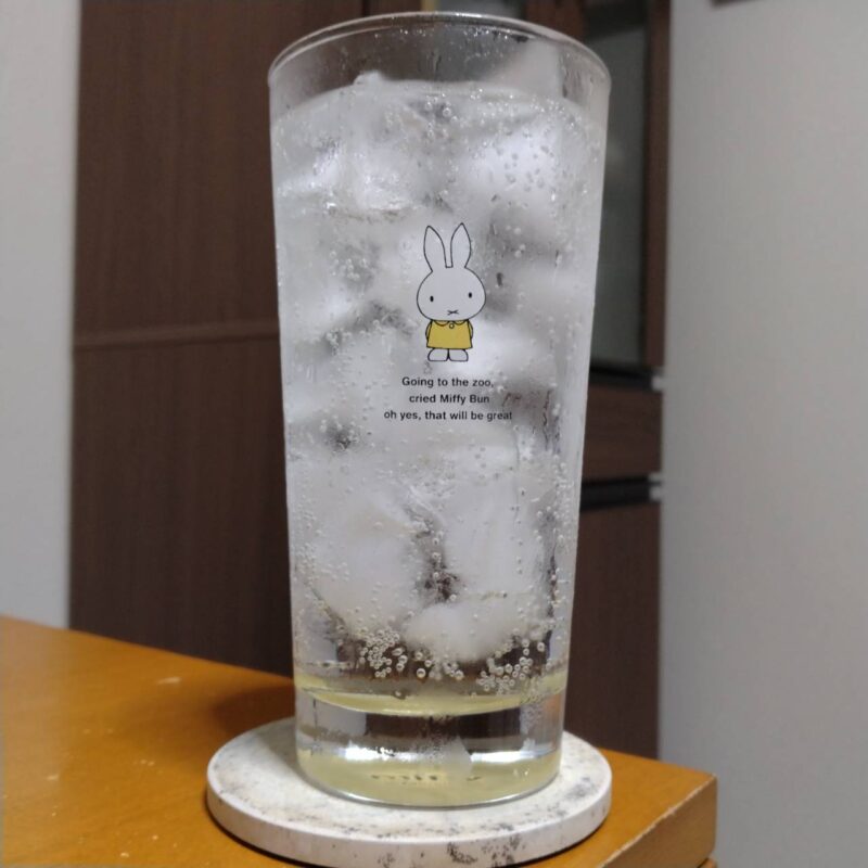 グラスに注いだ三菱食品晴耕雨讀焼酎ハイボール