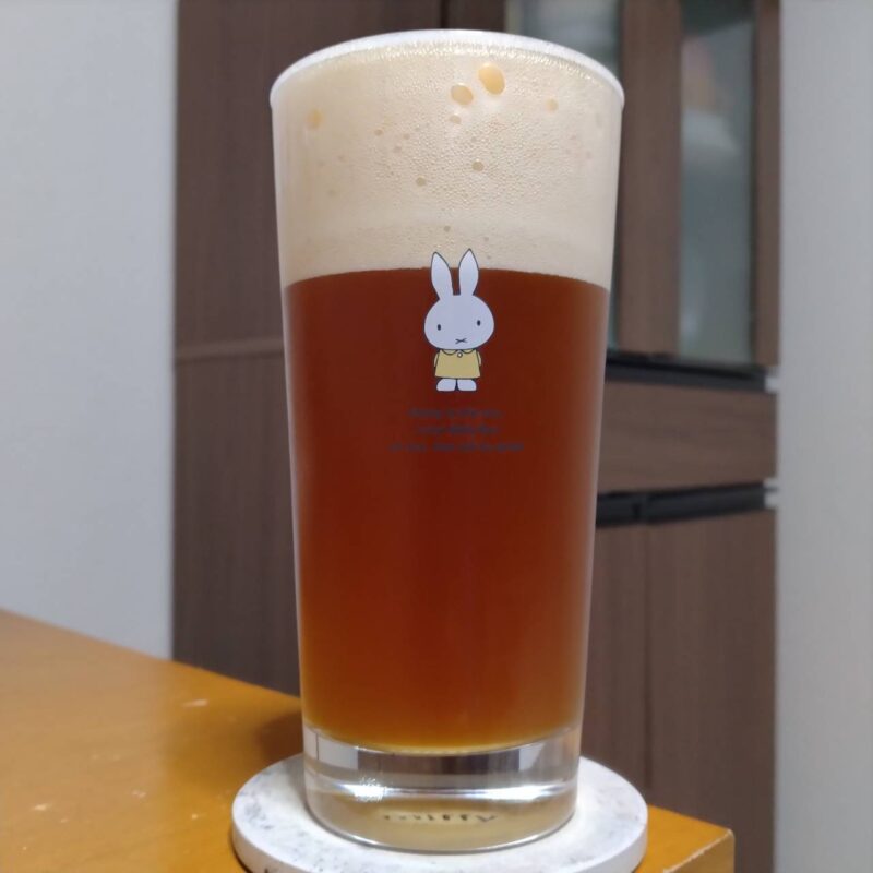 グラスに注いだサントリー東京クラフト〈ドゥンケルヴァイツェン〉