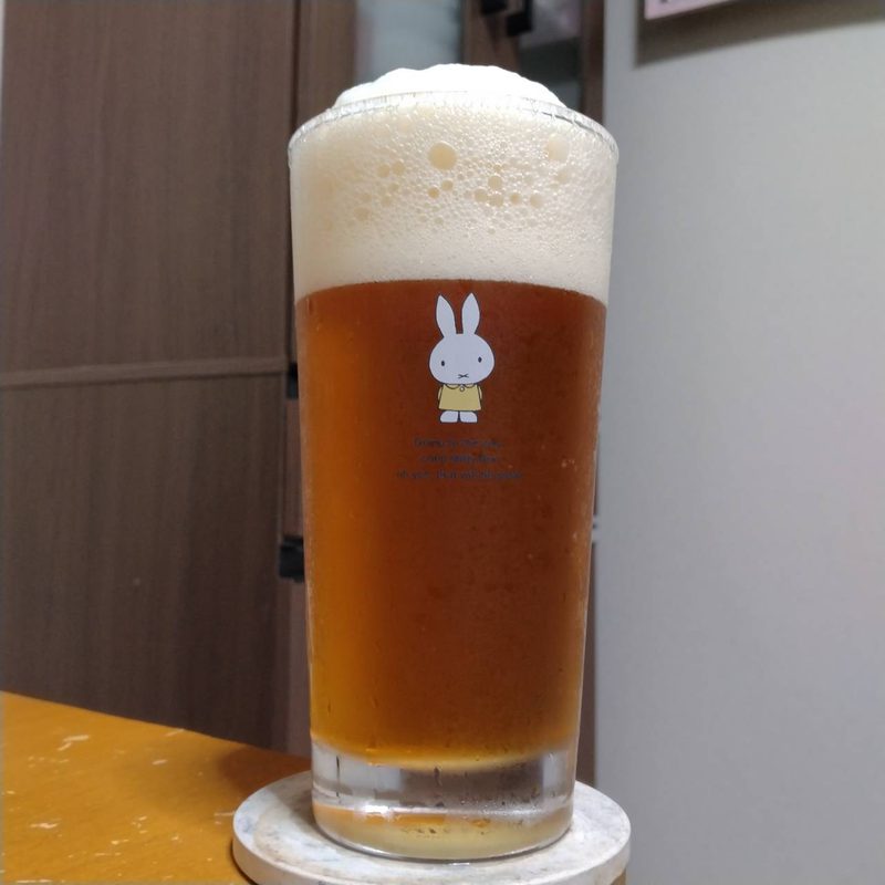 グラスに注いだ業務スーパーSAKU ESTONIAN IPA